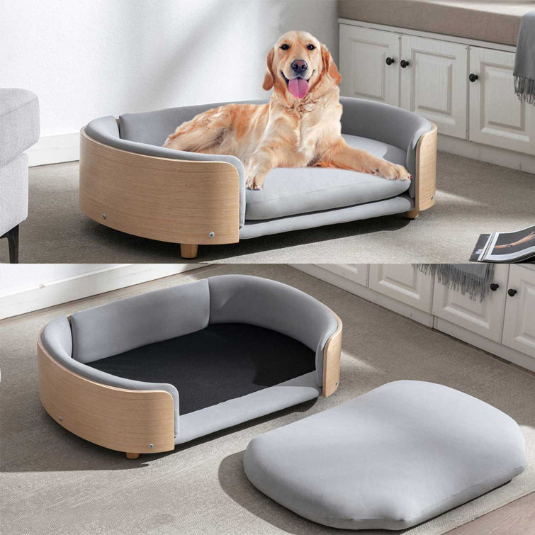 Large cushion shop dog bed